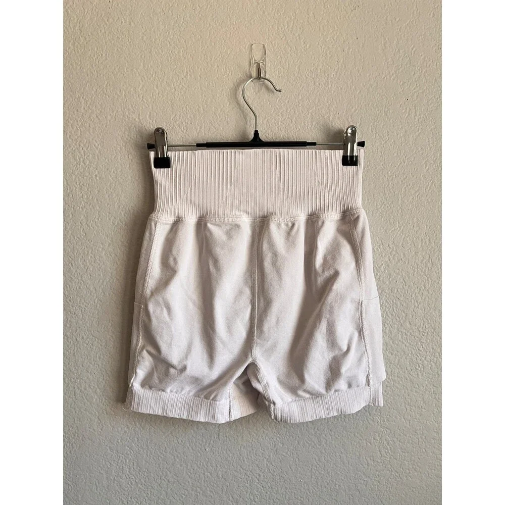 Free People FP MOVEMENT Biker Shorts in White Size M/L